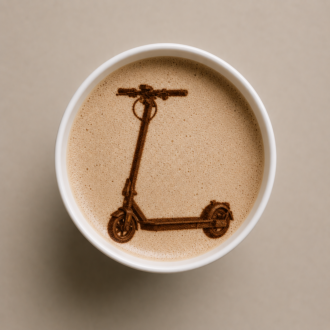 Coffee+ Becher mit Wunschmotiv-Motiv im Milchschaum